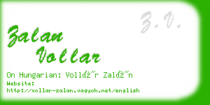 zalan vollar business card